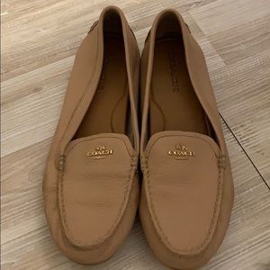 Coach Moccasins, size 10, nude